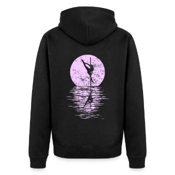 Pole Dance Dancer, Pole Dance, Pole Dancing - Unisex Premium Organic Zip Hoodie - black - Back - Nico (187cm)