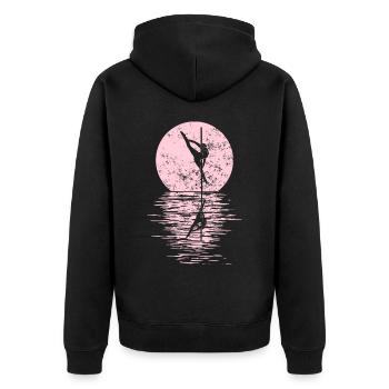 Pole Dance Dancer, Pole Dance, Pole Dancing - Unisex Premium Organic Zip Hoodie - black - Back - Nico (187cm)
