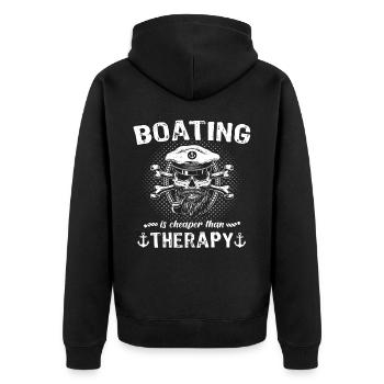 Capitaine de la thérapie nautique - Veste à capuche bio Premium Unisexe - noir - Dos - Nico (187cm)