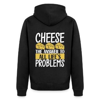Amateurs de fromage Gouda - Veste à capuche bio Premium Unisexe - noir - Dos - Nico (187cm)