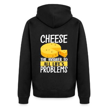 Amateurs de fromage Gouda - Veste à capuche bio Premium Unisexe - noir - Dos - Nico (187cm)