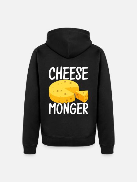 Cheese lovers Gouda cheese - Unisex Premium Organic Zip Hoodie - black