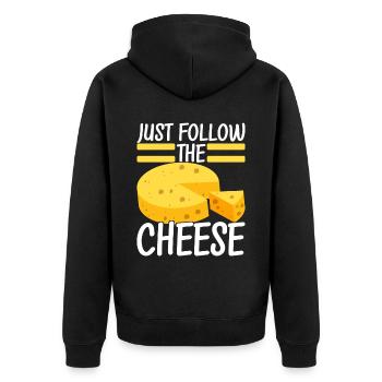 Amateurs de fromage Gouda - Veste à capuche bio Premium Unisexe - noir - Dos - Nico (187cm)