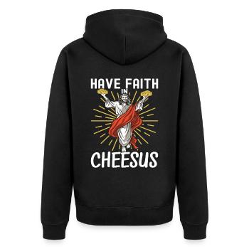 Amateurs de fromage Gouda - Veste à capuche bio Premium Unisexe - noir - Dos - Nico (187cm)