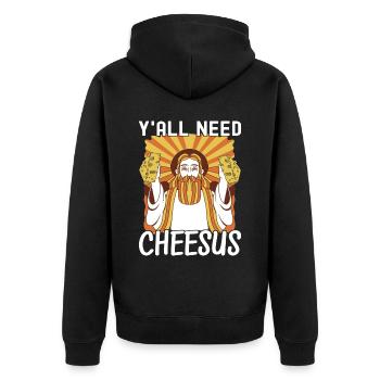 Amateurs de fromage Gouda - Veste à capuche bio Premium Unisexe - noir - Dos - Nico (187cm)