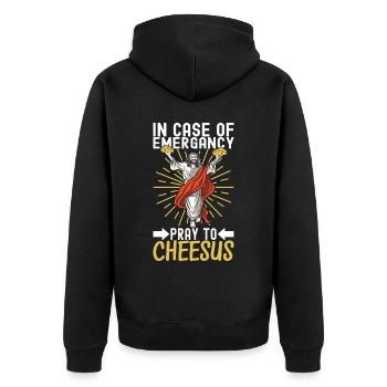Amateurs de fromage Gouda - Veste à capuche bio Premium Unisexe - noir - Dos - Nico (187cm)