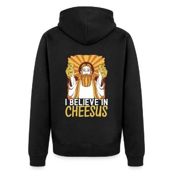 Amateurs de fromage Gouda - Veste à capuche bio Premium Unisexe - noir - Dos - Nico (187cm)