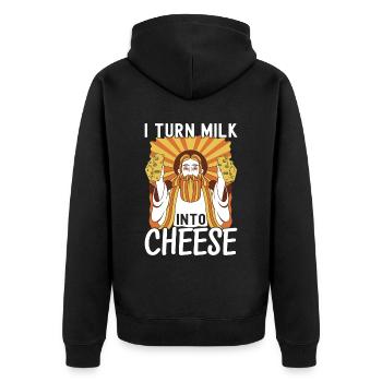 Amateurs de fromage Gouda - Veste à capuche bio Premium Unisexe - noir - Dos - Nico (187cm)
