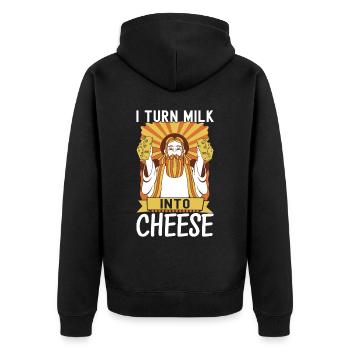 Amateurs de fromage Gouda - Veste à capuche bio Premium Unisexe - noir - Dos - Nico (187cm)