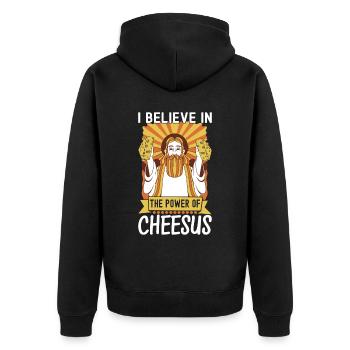 Amateurs de fromage Gouda - Veste à capuche bio Premium Unisexe - noir - Dos - Nico (187cm)