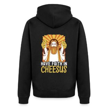 Amateurs de fromage Gouda - Veste à capuche bio Premium Unisexe - noir - Dos - Nico (187cm)