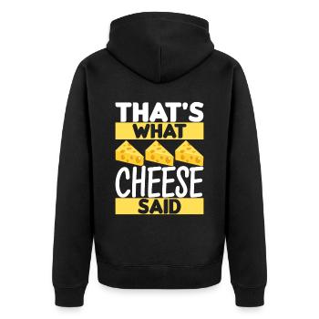 Amateurs de fromage Gouda - Veste à capuche bio Premium Unisexe - noir - Dos - Nico (187cm)