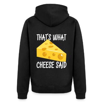 Amateurs de fromage Gouda - Veste à capuche bio Premium Unisexe - noir - Dos - Nico (187cm)