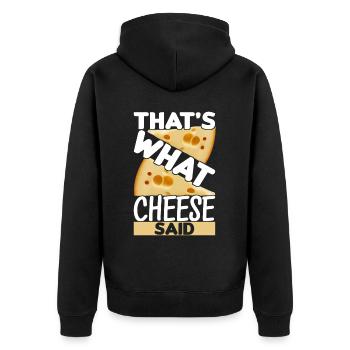 Amateurs de fromage Gouda - Veste à capuche bio Premium Unisexe - noir - Dos - Nico (187cm)
