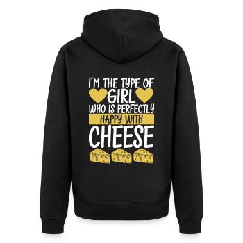 Amateurs de fromage Gouda - Veste à capuche bio Premium Unisexe - noir - Dos - Nico (187cm)