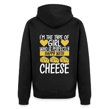 Amateurs de fromage Gouda - Veste à capuche bio Premium Unisexe - noir - Dos - Nico (187cm)