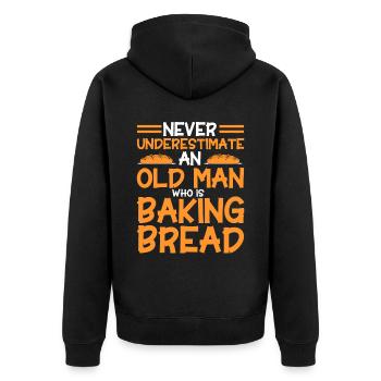 Pain Cuisson Cadeau Boulangerie Citation Boulanger - Veste à capuche bio Premium Unisexe - noir - Dos - Nico (187cm)