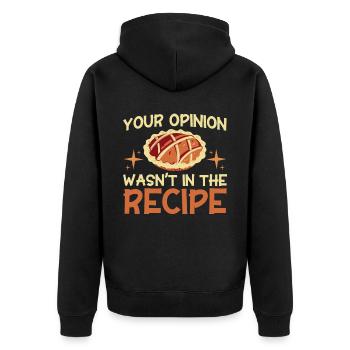 Bread Baking Gift Bakery Quote Baker - Unisex Premium Organic Zip Hoodie - black - Back - Nico (187cm)