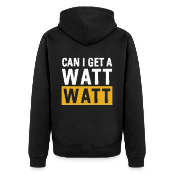 Puis-je obtenir un cadeau d’électricien drôle Watt Watt - Veste à capuche bio Premium Unisexe - noir - Dos - Nico (187cm)
