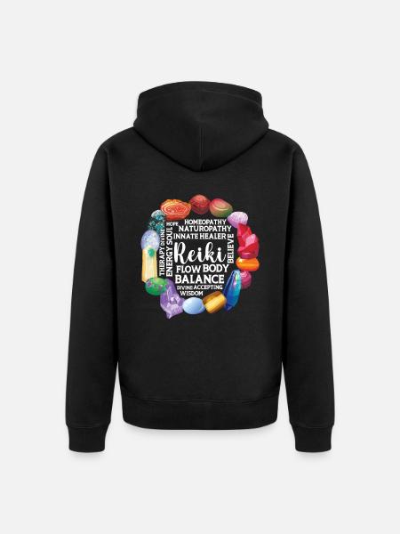 Reiki practitioner - Unisex Premium Organic Zip Hoodie - black