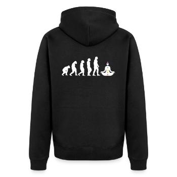 Développement d’un praticien de Reiki - Veste à capuche bio Premium Unisexe - noir - Dos - Nico (187cm)