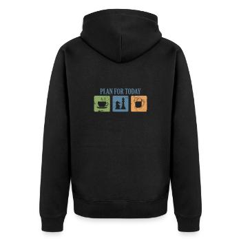 Planifier pour aujourd’hui Chess Casse-tête - Veste à capuche bio Premium Unisexe - noir - Dos - Nico (187cm)