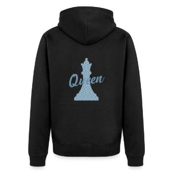 Queen Queen Chess Intelligence Jeu de casse-tête - Veste à capuche bio Premium Unisexe - noir - Dos - Nico (187cm)