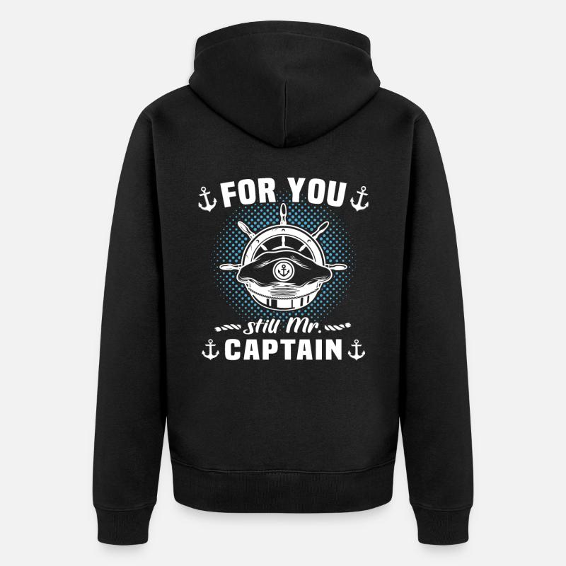 Kapitän Boot Bateau Capitaine - Veste à capuche bio Premium Unisexe - noir