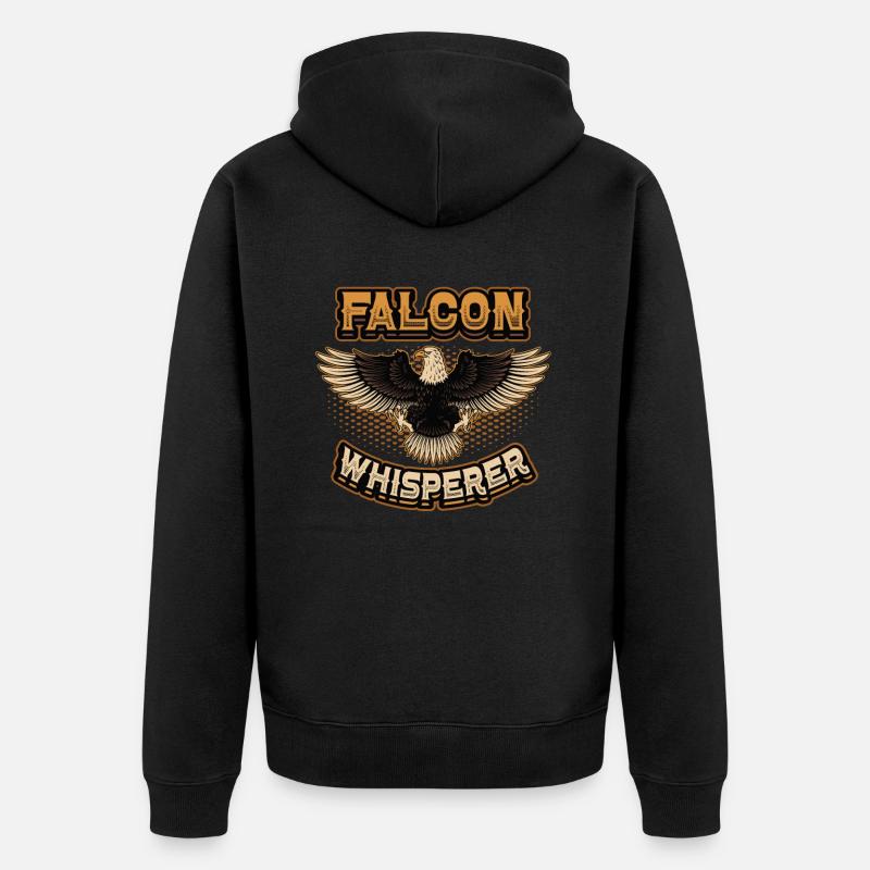 Faucon Whisperer-busard. - Veste à capuche bio Premium Unisexe - noir