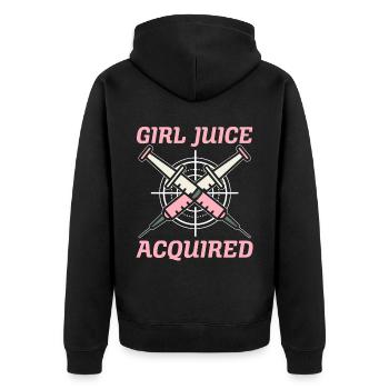 Une fille Juiced a acquis LGBTQ Pride Transgenre - Veste à capuche bio Premium Unisexe - noir - Dos - Nico (187cm)