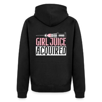 Une fille Juiced a acquis LGBTQ Pride Transgenre - Veste à capuche bio Premium Unisexe - noir - Dos - Nico (187cm)