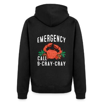 T-shirt de crabe de crabe de crevette de scorpion de homard - Veste à capuche bio Premium Unisexe - noir - Dos - Nico (187cm)