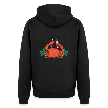 Alaska Geschenk Kinder Herren Damen USA Natur Eis - Unisex Premium Bio Zip Hoodie - Schwarz - Hinten - Nico (187cm)