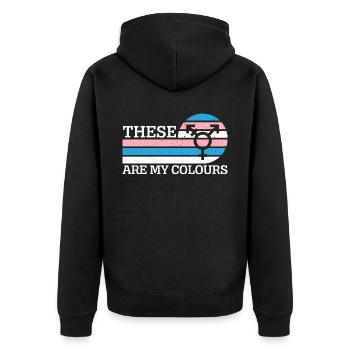 Ce sont mes couleurs LGBTQ Transgender Rights - Veste à capuche bio Premium Unisexe - noir - Dos - Nico (187cm)