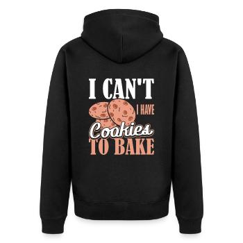 Gâteau je ne peux pas avoir des biscuits pour cuire au four - Veste à capuche bio Premium Unisexe - noir - Dos - Nico (187cm)