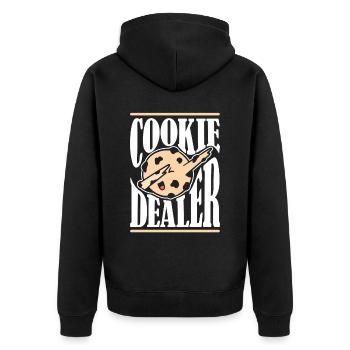 Biscuits Dealer Baking - Veste à capuche bio Premium Unisexe - noir - Dos - Nico (187cm)