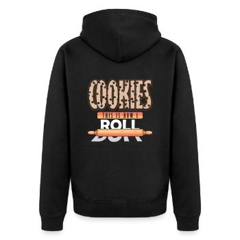 Cookies c’est ainsi que je roule Backen - Veste à capuche bio Premium Unisexe - noir - Dos - Nico (187cm)