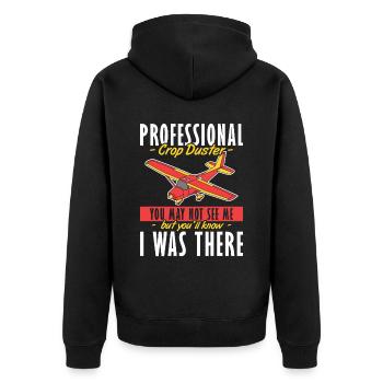 You not see Me You know I was there Sprayer - Unisex Premium Organic Zip Hoodie - black - Back - Nico (187cm)