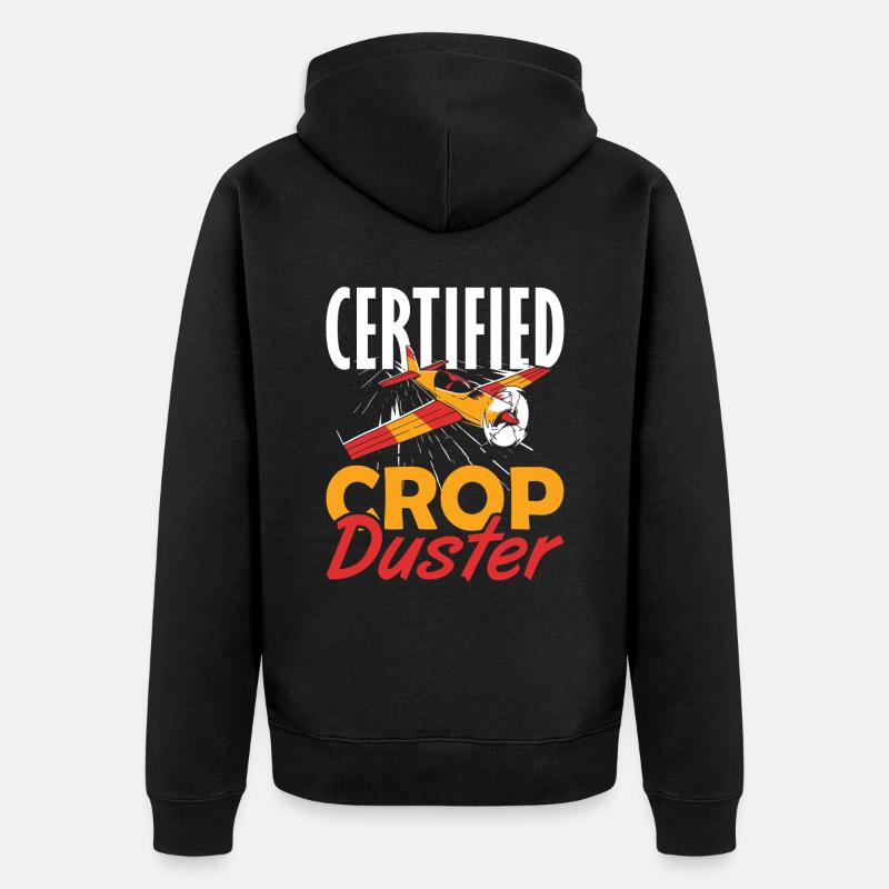 Pulvérisateur certifié Crop Duster - Veste à capuche bio Premium Unisexe - noir