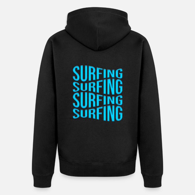 Surf - Veste à capuche bio Premium Unisexe - noir