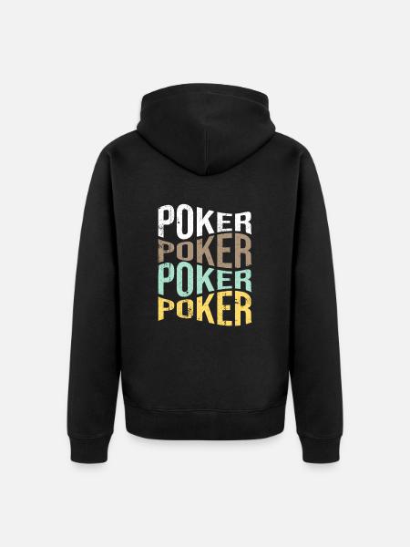 poker - Unisex Premium Organic Zip Hoodie - black