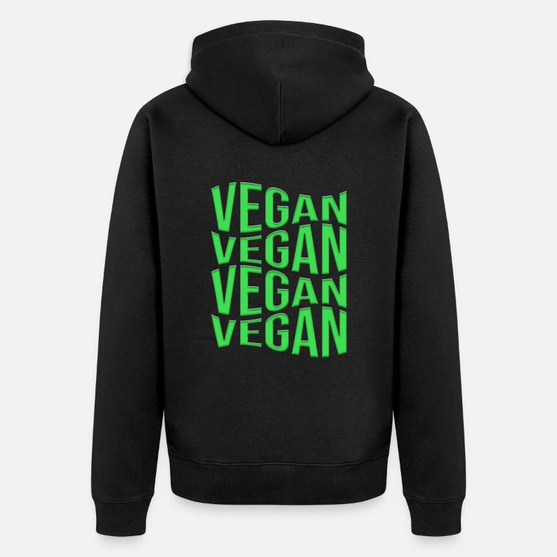 végétalien - Veste à capuche bio Premium Unisexe - noir