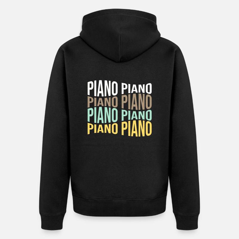 Piano - Veste à capuche bio Premium Unisexe - noir