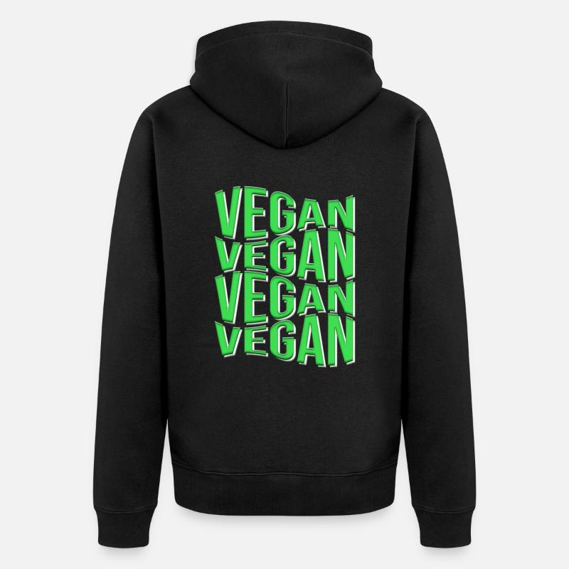 végétalien - Veste à capuche bio Premium Unisexe - noir