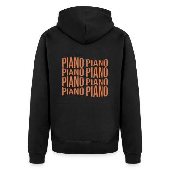Piano - Veste à capuche bio Premium Unisexe - noir - Dos - Nico (187cm)