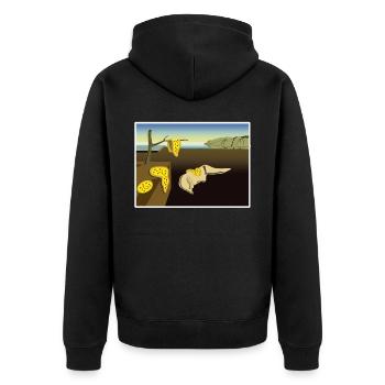 Pizza Pizzabäcker Pizzaria - Unisex Premium Bio Zip Hoodie - Schwarz - Hinten - Nico (187cm)