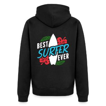 Meilleur surfeur de tous les temps Surfer Surf - Veste à capuche bio Premium Unisexe - noir - Dos - Nico (187cm)