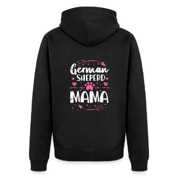 Mère Berger Allemand - Veste à capuche bio Premium Unisexe - noir - Dos - Nico (187cm)