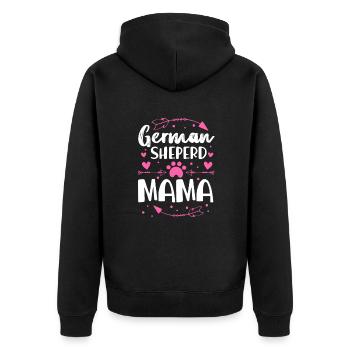 Berger allemand Mère Chien Chiens Cadeau - Veste à capuche bio Premium Unisexe - noir - Dos - Nico (187cm)