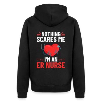 Infirmière d’urgence Premiers soins - Veste à capuche bio Premium Unisexe - noir - Dos - Nico (187cm)